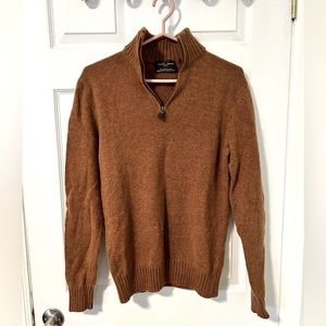 BLACK BROWN 1826 | Brown Quarter-Zip Sweater